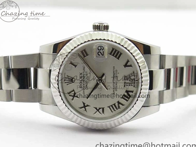 0104 Datejust 31mm 278271 SS BP Maker Best Edition Silver Roman Dial on Oyster Bracelet Trendy 2746